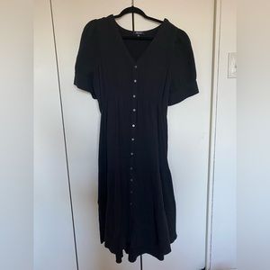 Madewell black gauze plus midi dress - size 14w